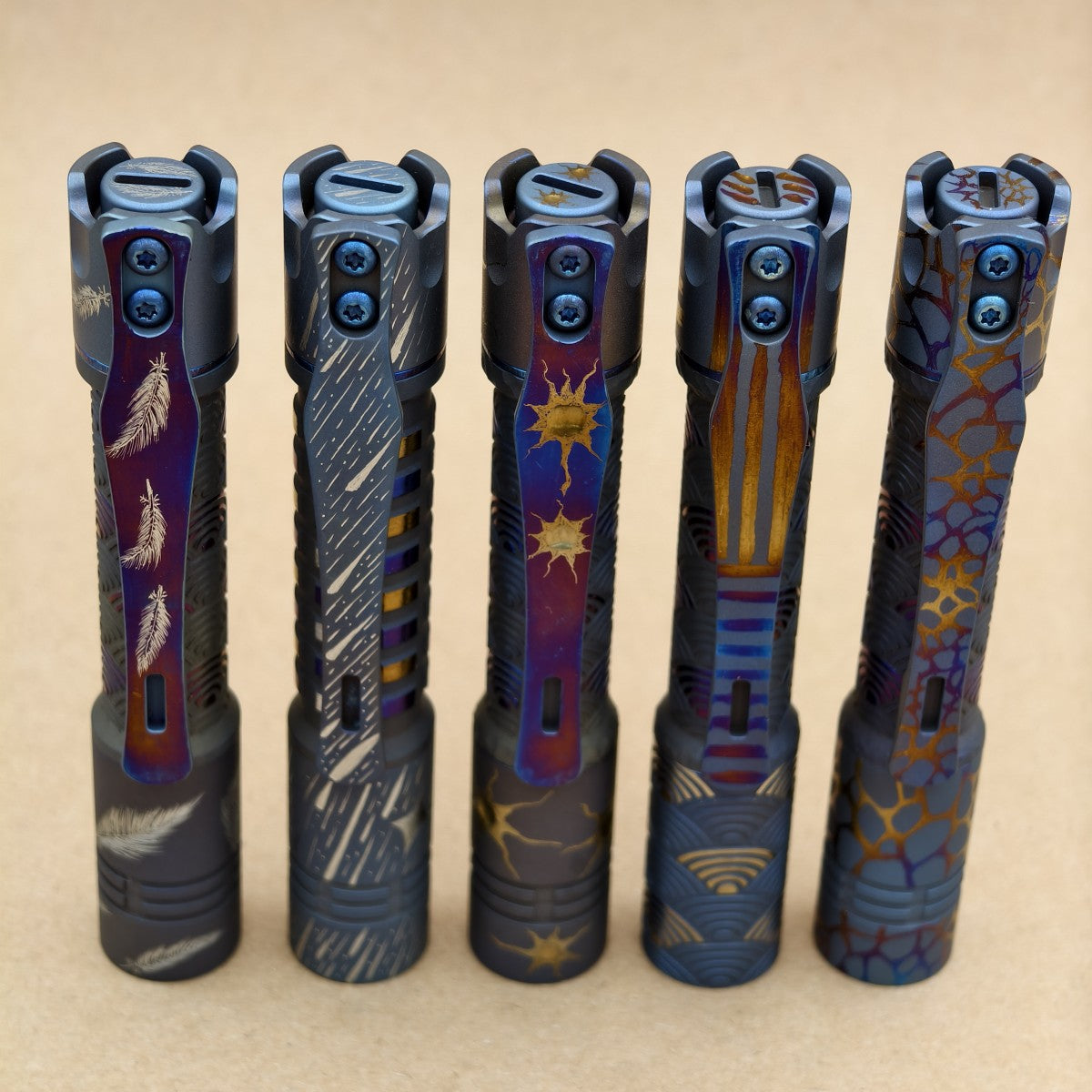 Pineapple mini Ti MK II- hand carved