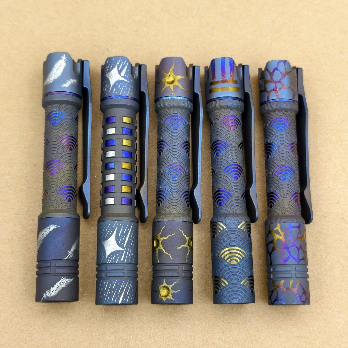 Pineapple mini Ti MK II- hand carved