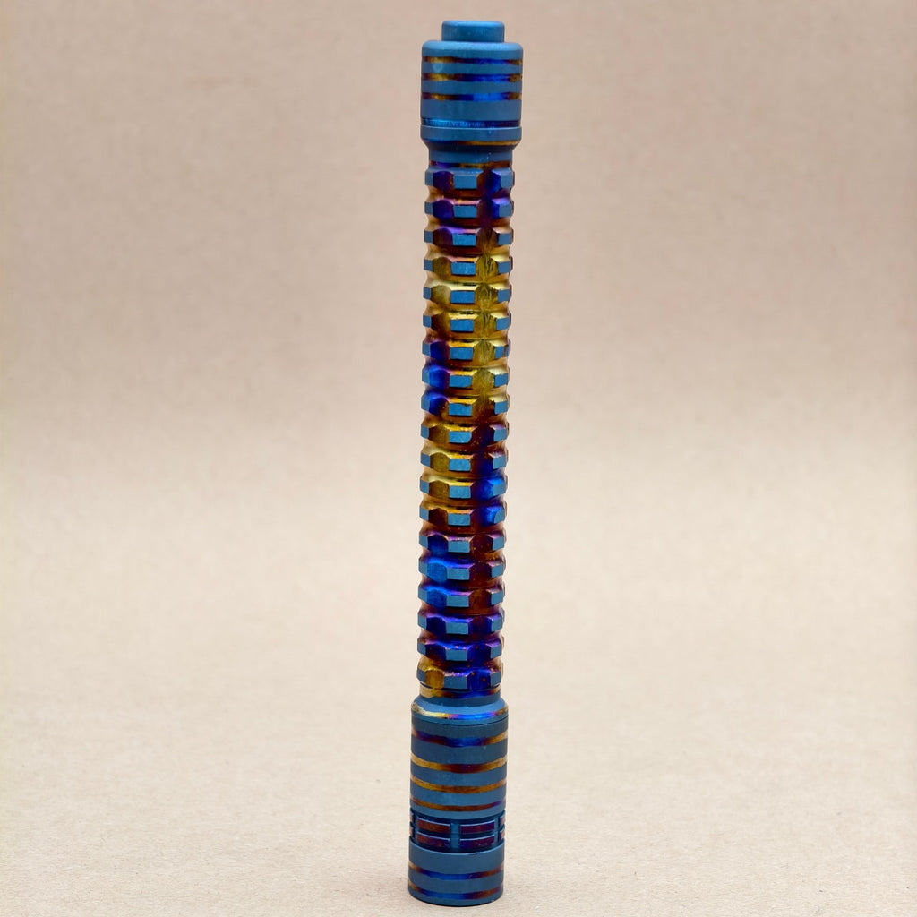 Pineapple mini Ti MK II- hand carved n heat anodized