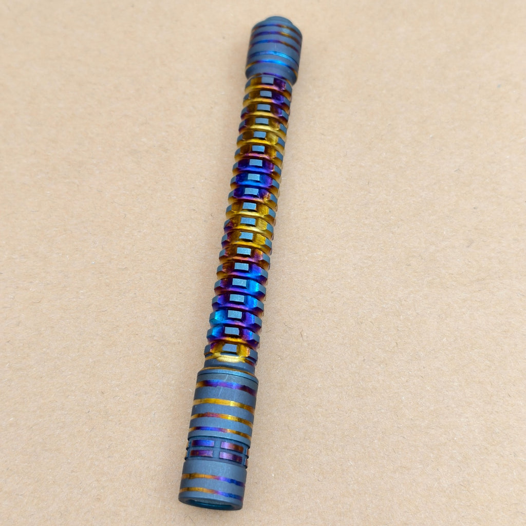 Pineapple mini Ti MK II- hand carved n heat anodized