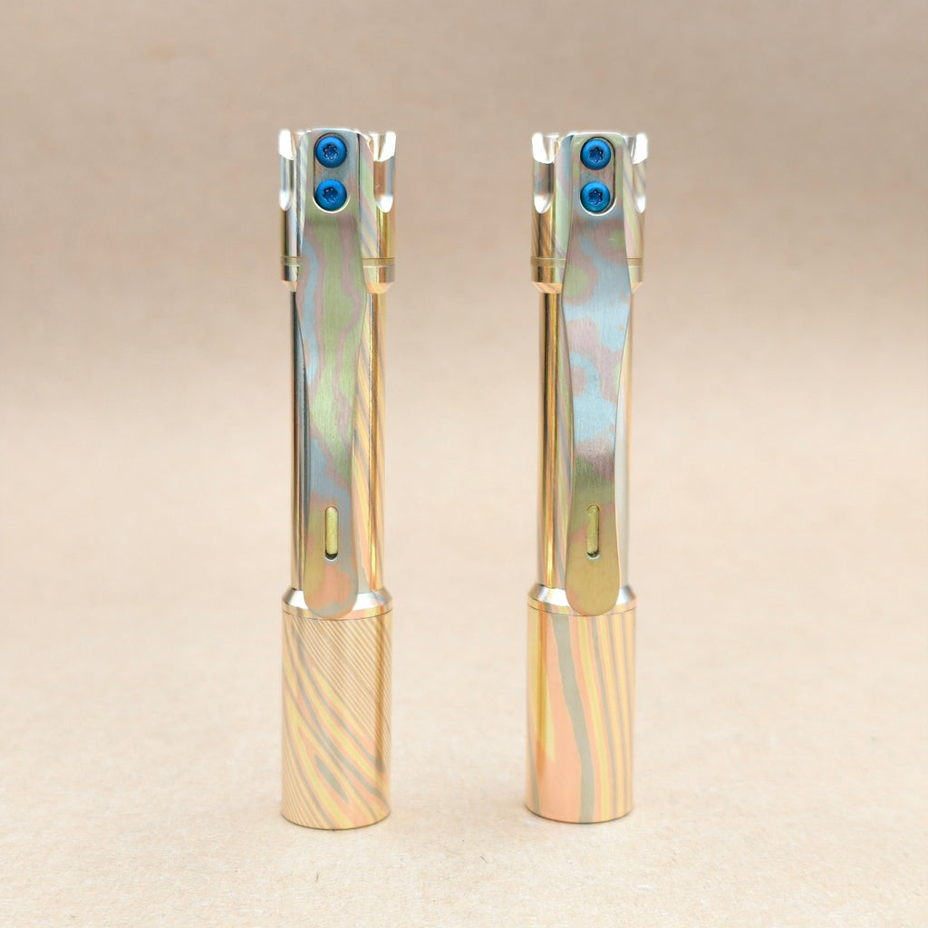 Pineapple mini- MK3 Timascus+ Mokume+ Zirconium