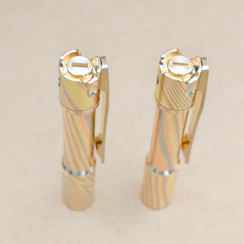 Pineapple mini- MK3 Timascus+ Mokume+ Zirconium