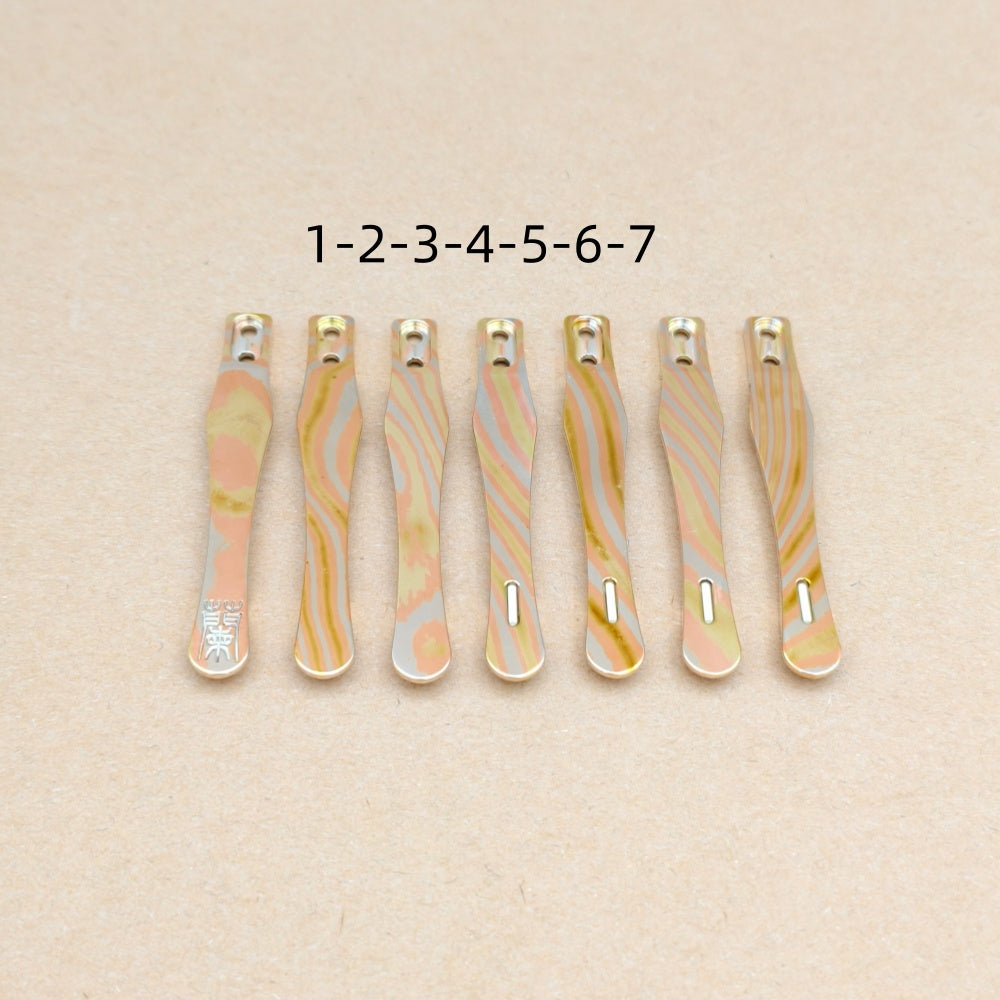 CNC clip for mini or penlight- Mokume