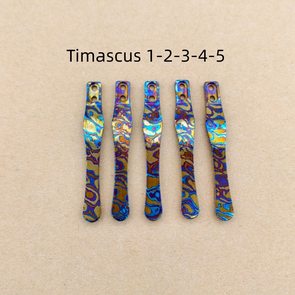CNC clip for mini or penlight- Timascus