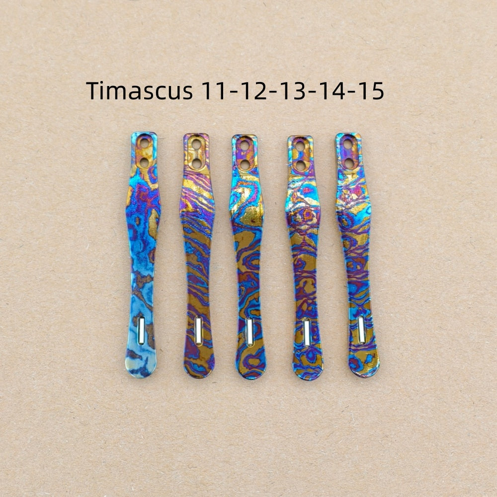 CNC clip for mini or penlight- Timascus