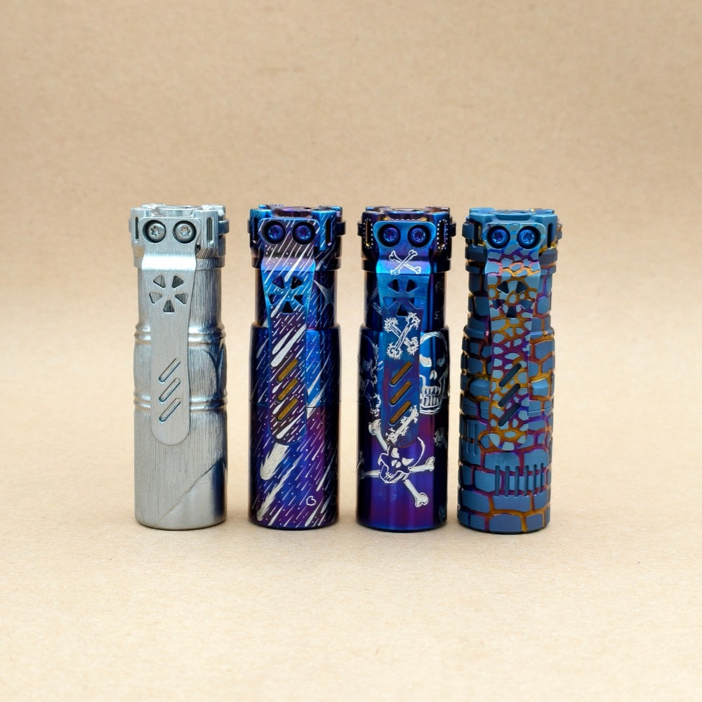 Rook Ti- hand carved n heat anodized
