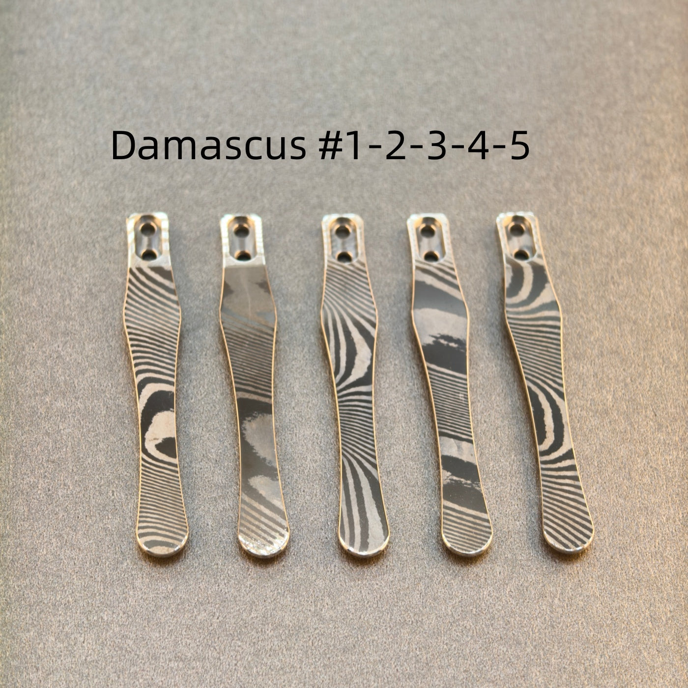 CNC clip for mini or penlight- Damascus