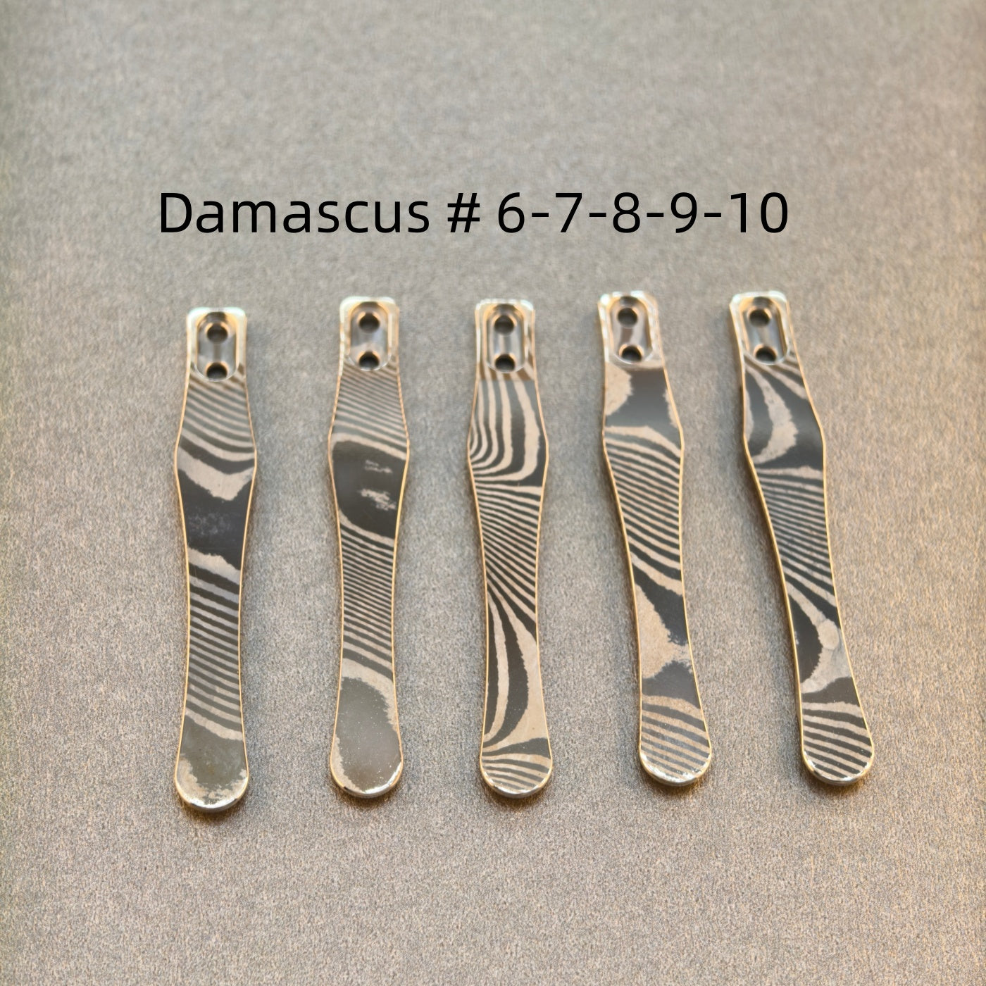 CNC clip for mini or penlight- Damascus