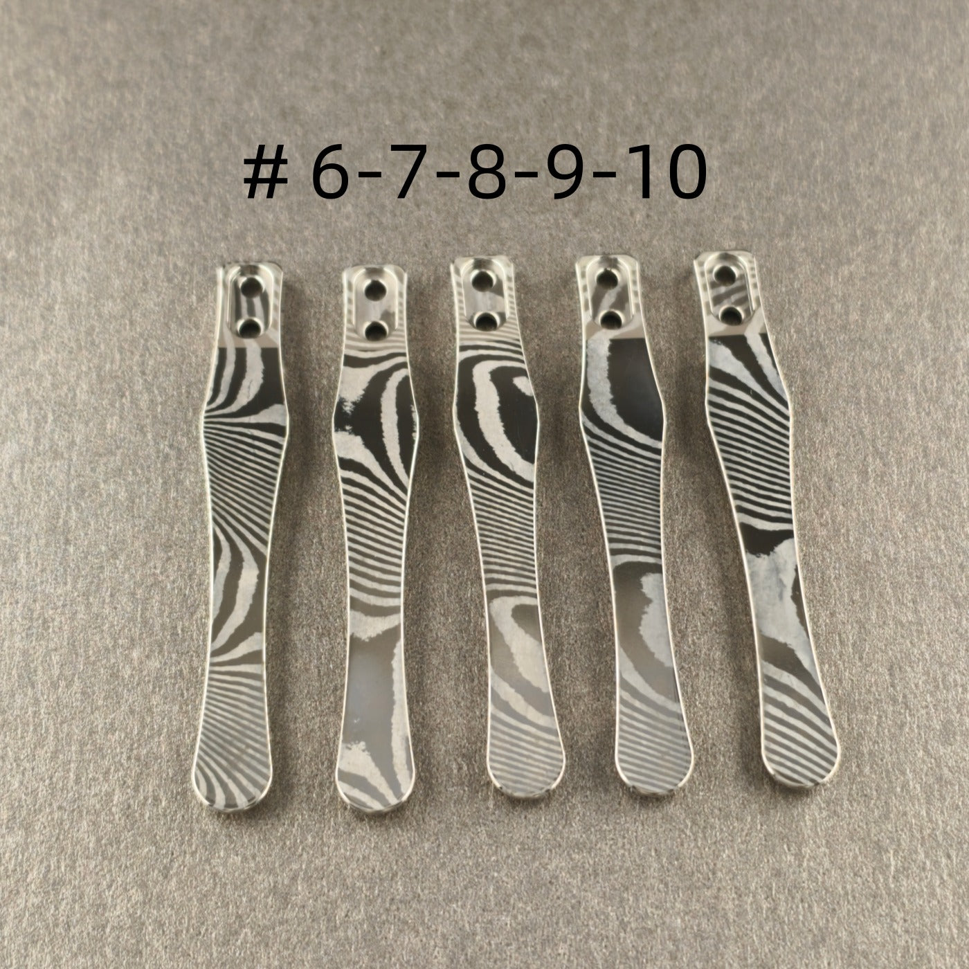 CNC clip for mini or penlight- Damascus