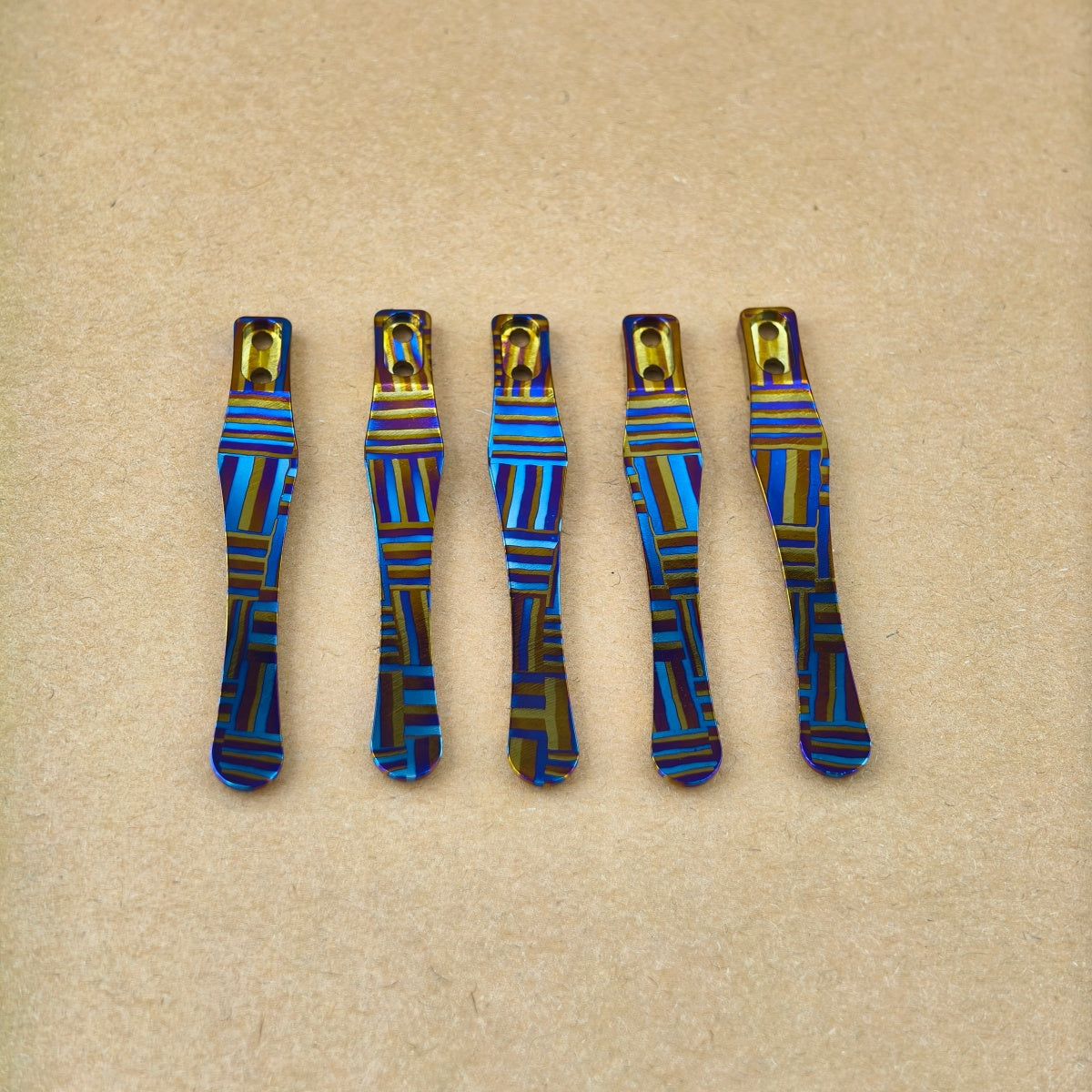 CNC clip for mini or penlight- Timascus Mosaic
