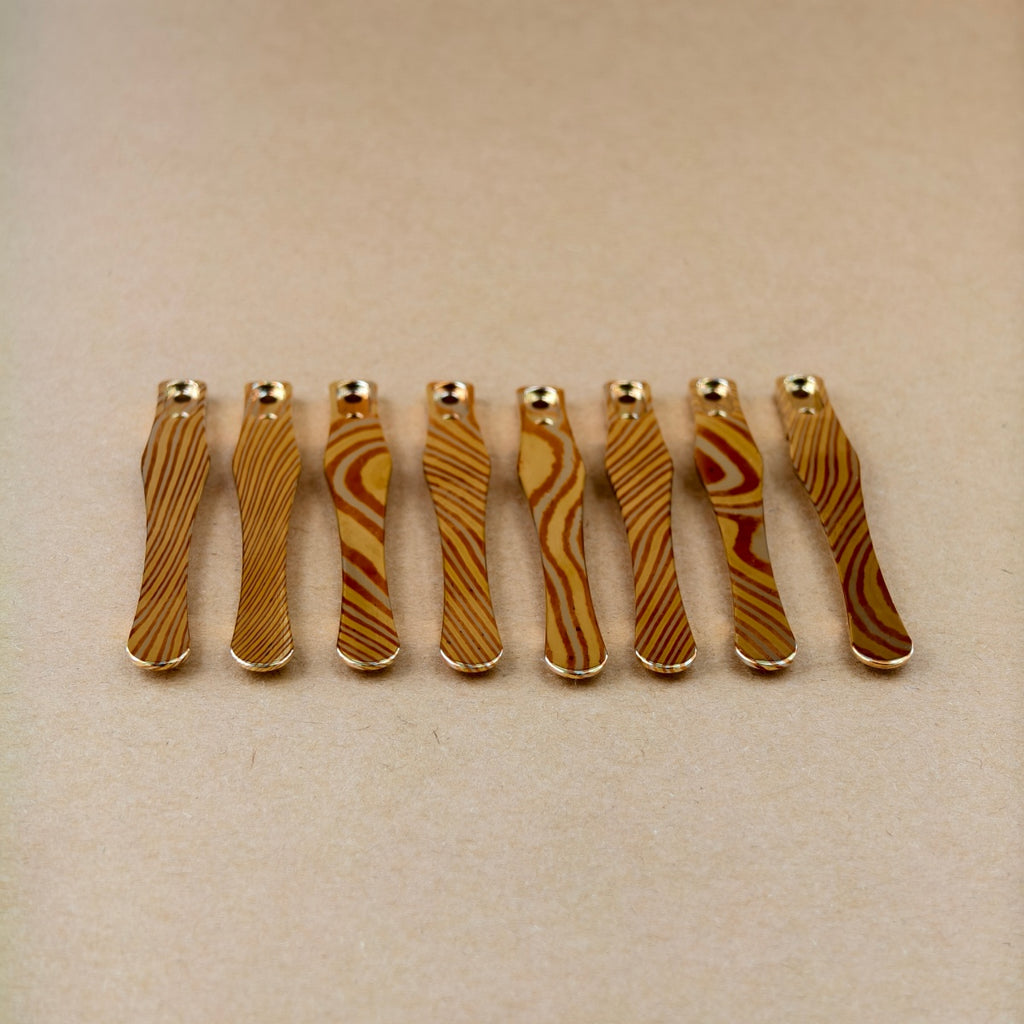 CNC clip for mini or penlight- Mokume