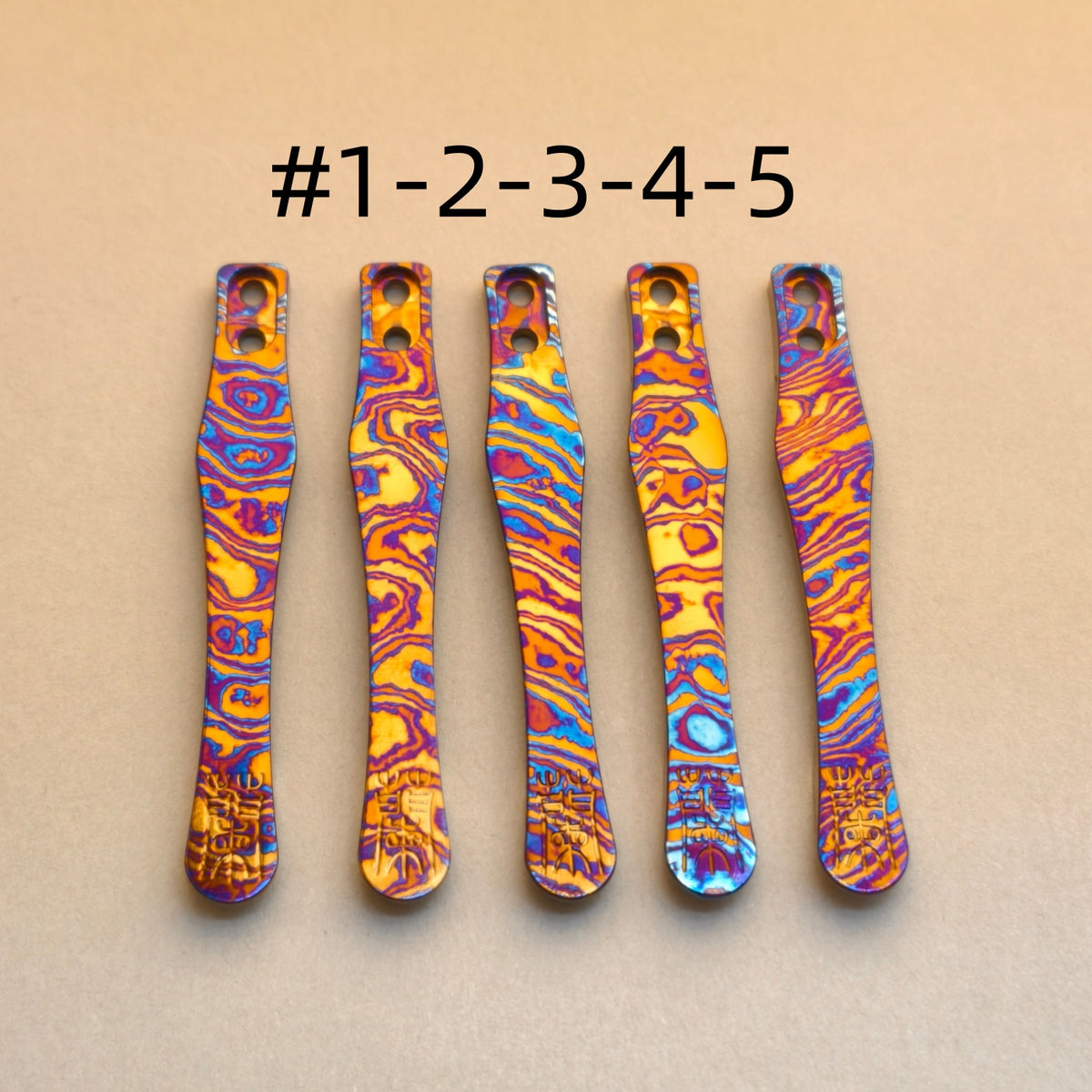 CNC clip for mini or penlight- Timascus