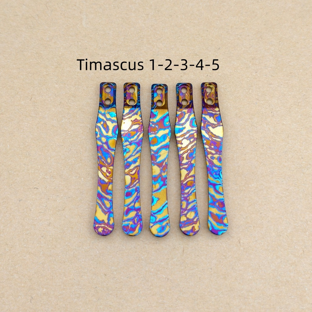 CNC clip for mini or penlight- Timascus