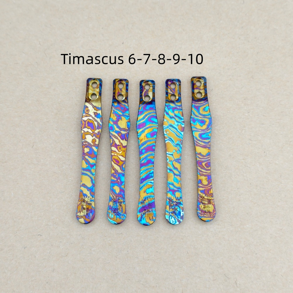 CNC clip for mini or penlight- Timascus