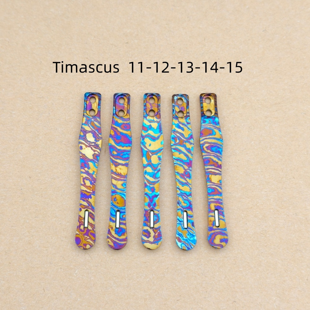 CNC clip for mini or penlight- Timascus