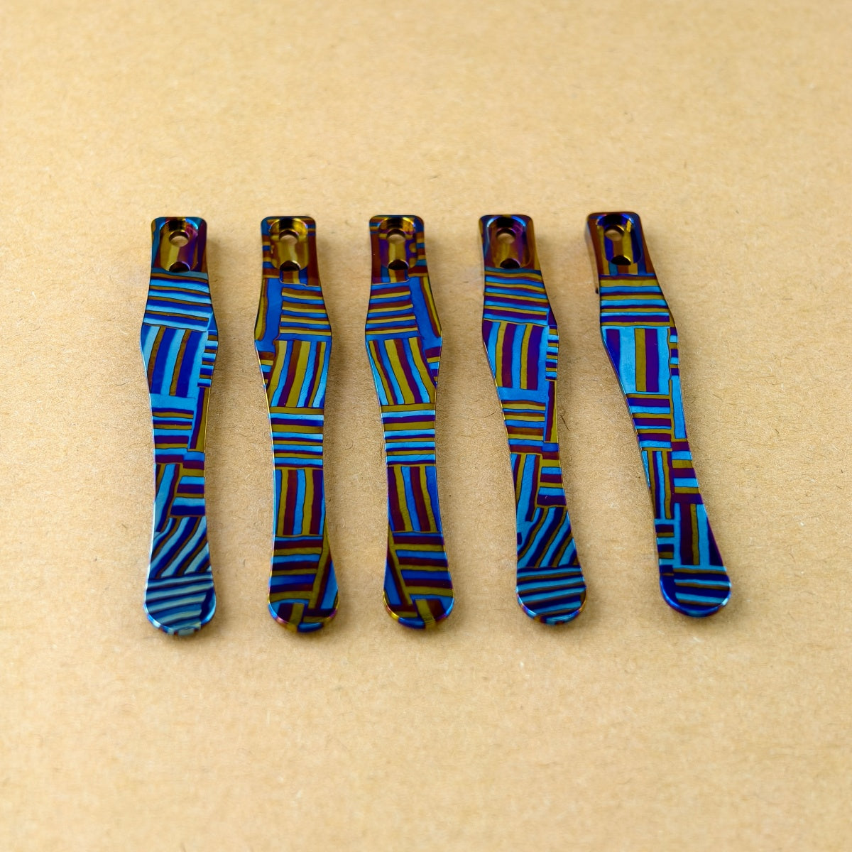 CNC clip for mini or penlight- Timascus Mosaic