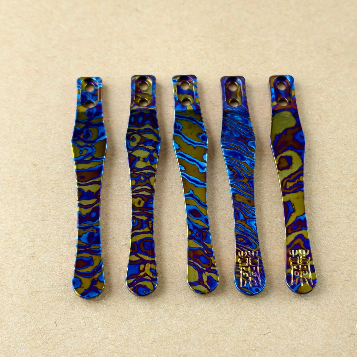 CNC clip for mini or penlight- Timascus