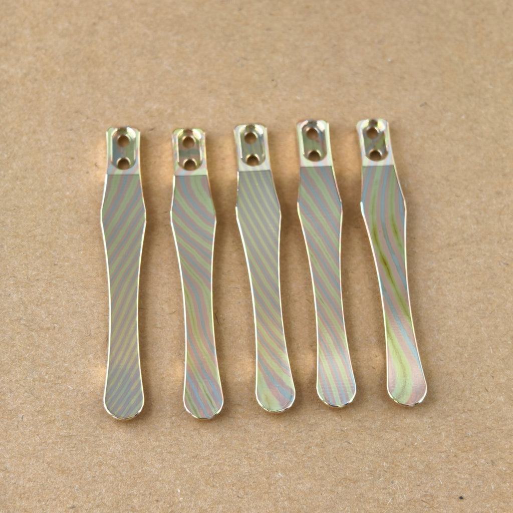CNC clip for mini or penlight- Mokume