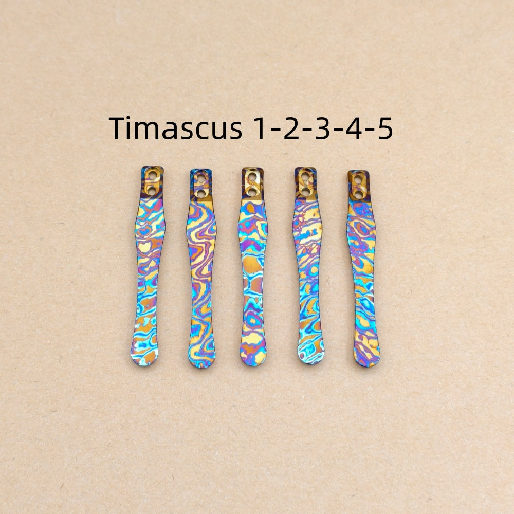CNC clip for mini or penlight- Timascus