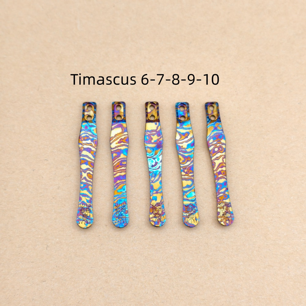 CNC clip for mini or penlight- Timascus