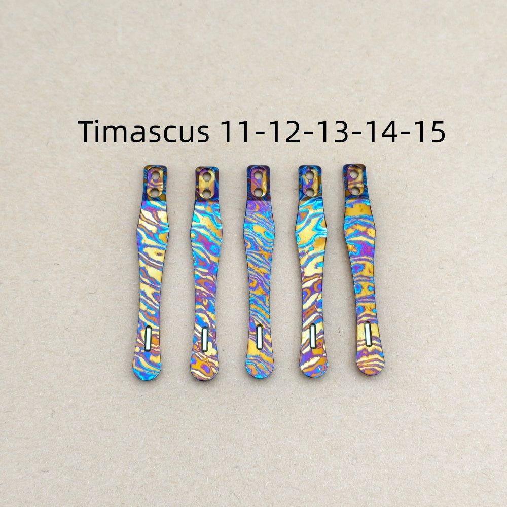 CNC clip for mini or penlight- Timascus