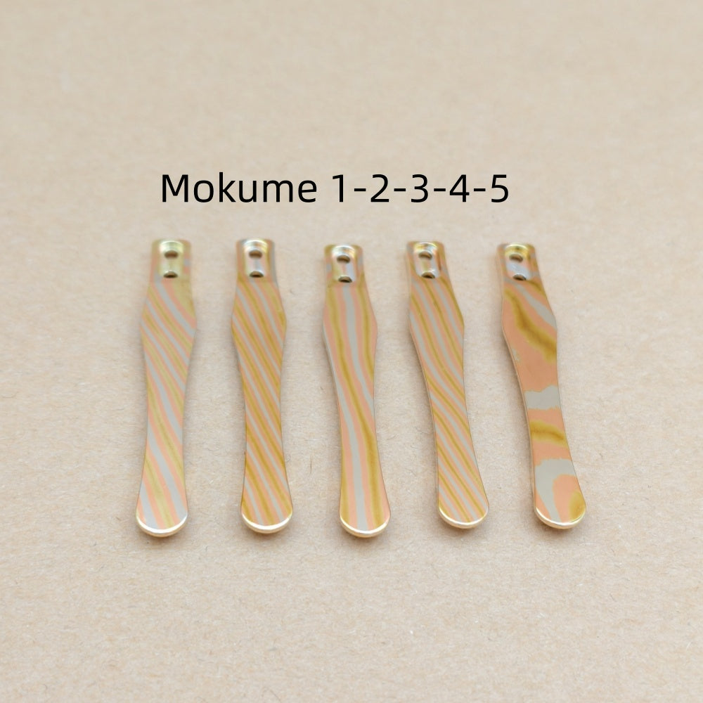 CNC clip for mini or penlight- Mokume
