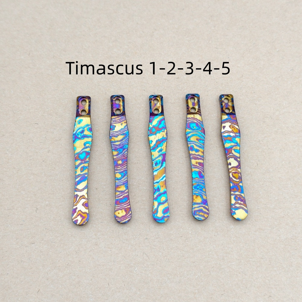 CNC clip for mini or penlight- Timascus