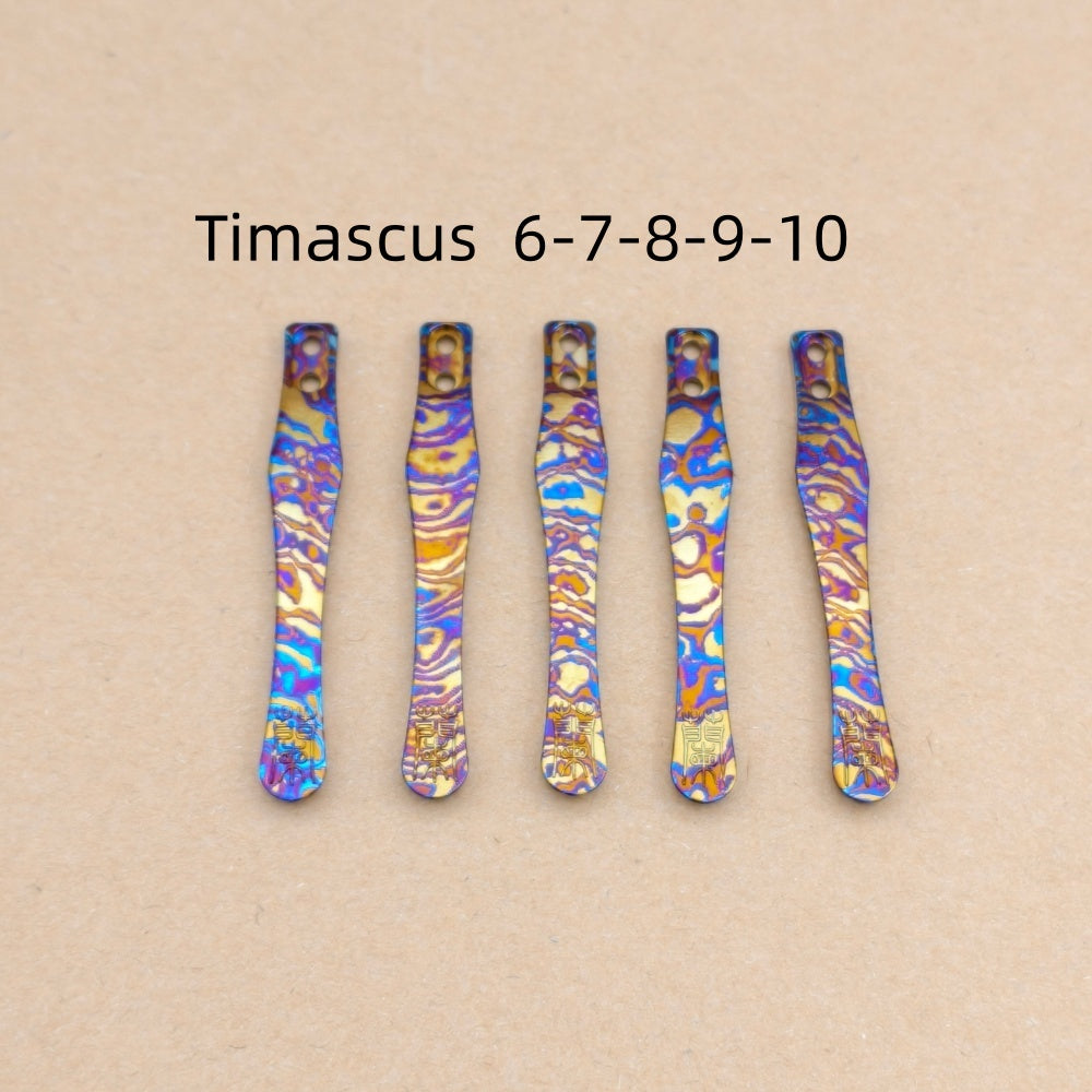 CNC clip for mini or penlight- Timascus