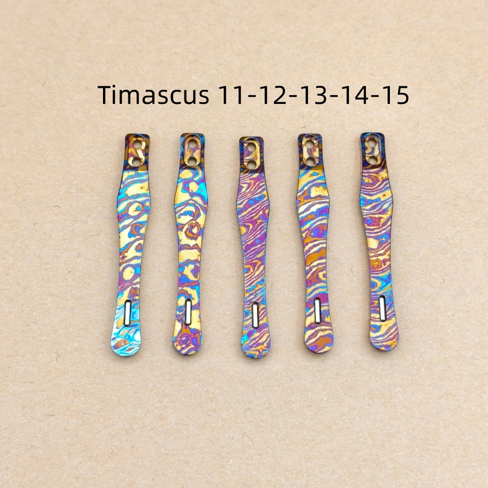 CNC clip for mini or penlight- Timascus